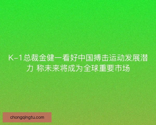 K-1总裁金健一看好中国搏击运动发展潜力 称未来将成为全球重要市场